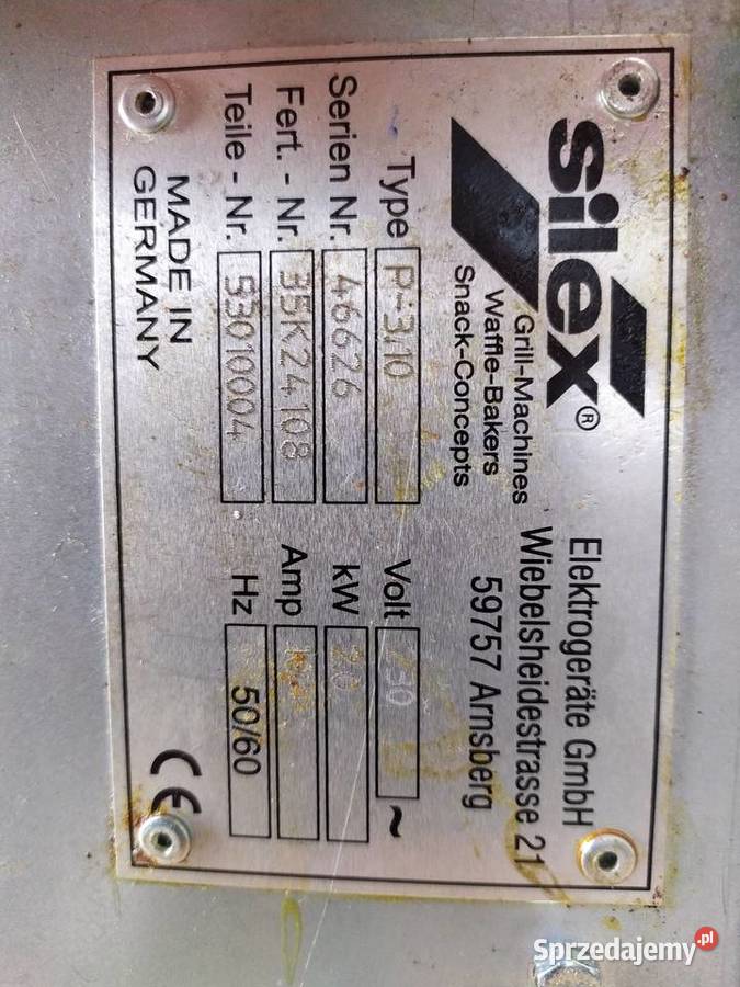 Elektryczny grill Silex P310 powierzchnia gładka Kazuń Polski