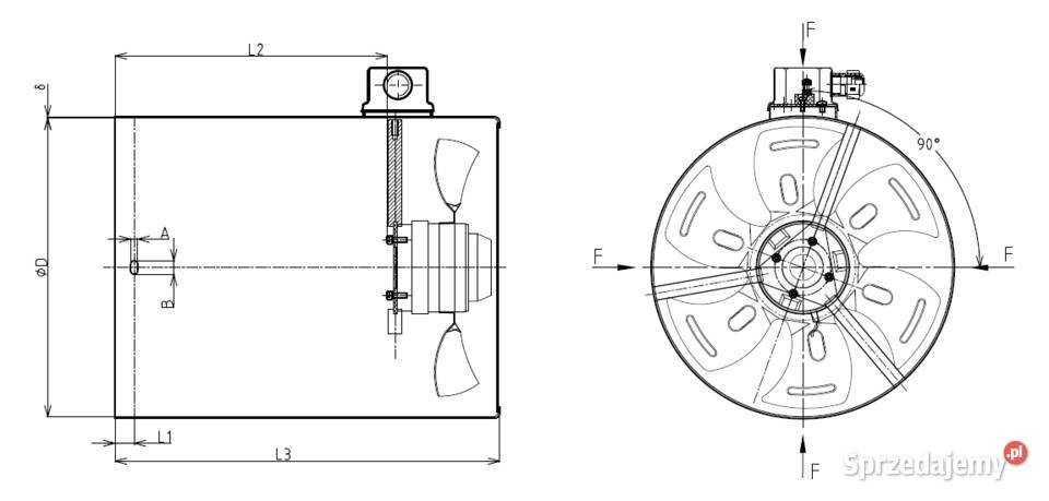 OBCE CHŁODZENIE Silnika Elektrycznego G132 230V nieuszkodzony Solec Kujawski