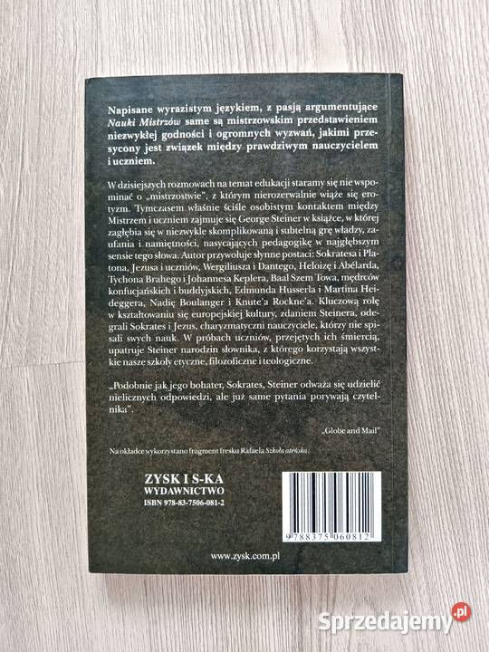 Nauki Mistrzów George Steiner filozofia, historia filozofii Kraków