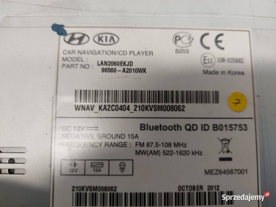 KIA Ceed II Radio nawigacja ekran wyświetlacz