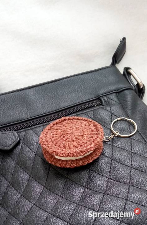 Ciasteczko Oreo wykonane na szydełku brelok Rękodzieło