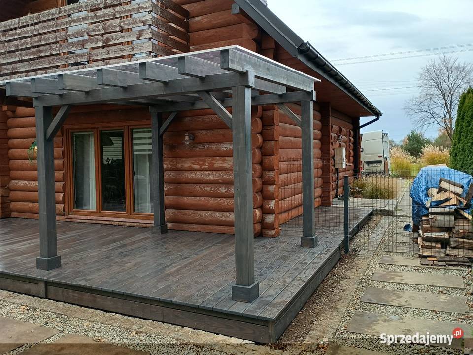 Taras drewniany zadaszenie tarasu altana pergola Janów Lubelski