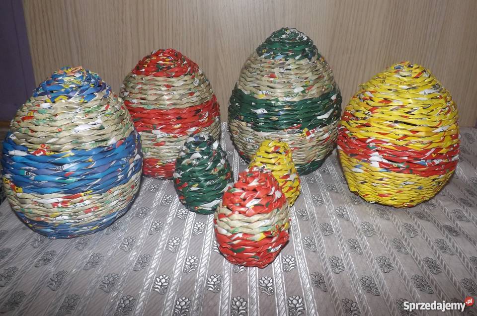 Jajko różne wielkości wiklina papierowa Lublin sprzedam