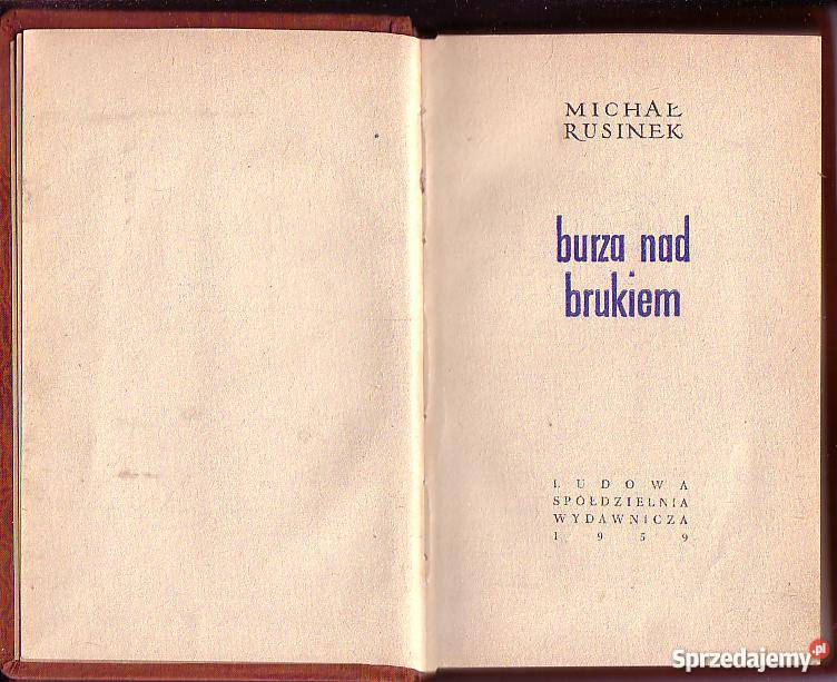 8123 BURZA BRUKIEM MICHAŁ RUSINEK Proza i poezja małopolskie