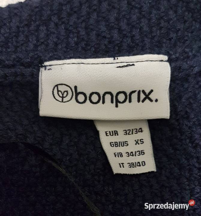 Damski bawełniany swetergolf w paski z długim Chrzanów