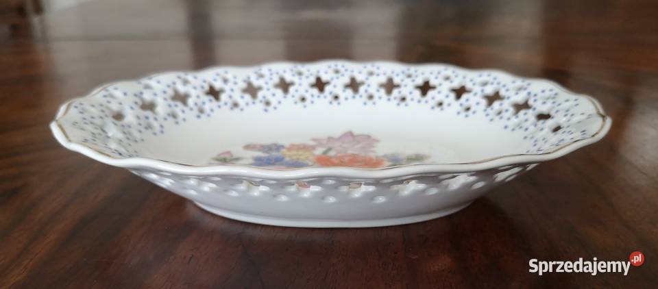 Mały ozdobny półmisekpaterka z porcelany Katowice