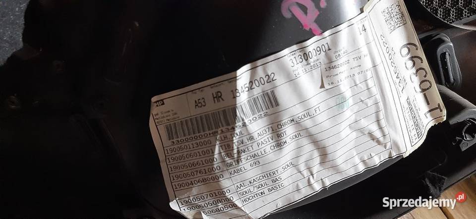 Boczek tapicerka drzwi prawy tył Audi A3 8V osobowe Włoszczowa