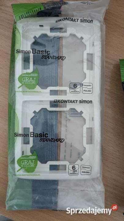 Gniazdo podwójne Ramka KONTAKTSIMON Basic Białe Warszawa