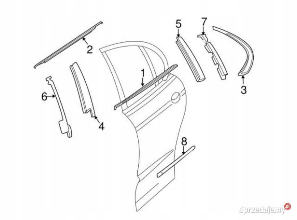 LISTWA DRZWI LEWY TYŁ JAGUAR XTYPE 0208 sprzedam