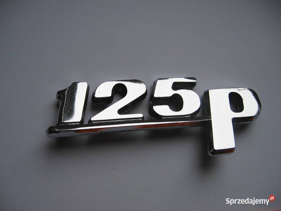 Fiat 125p Polmo FSO stary napis chrom auto PRL sprzedam