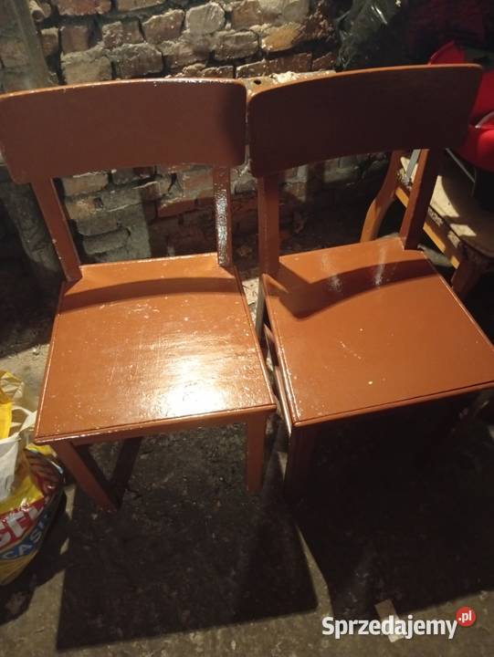 Stare krzesła plus taboret PRL Antyki, Sztuka, Kolekcje Siemianowice Śląskie
