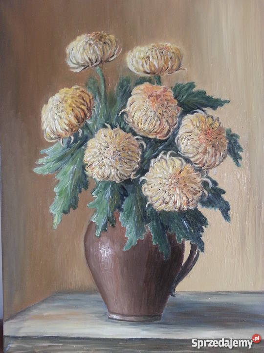 Obraz olejny Chryzantemy złociste Zawoda