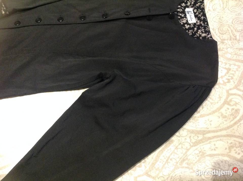 Tunika Żakiet Damski Czarny L1Fashion S czarny Nowa Sól