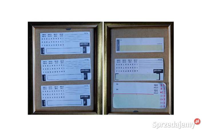 etykieta nalepka naklejka na kasety video Maxell świętokrzyskie Kielce