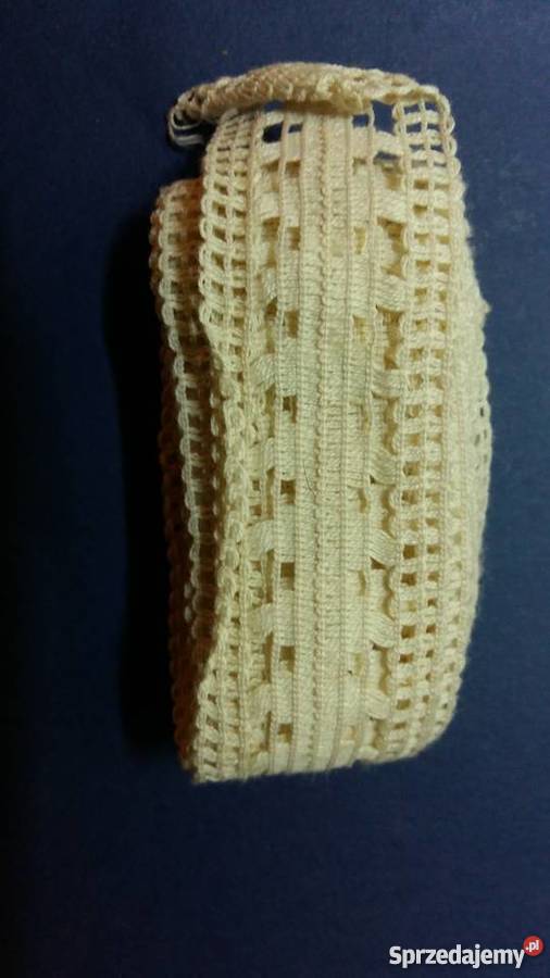 Biała taśma satynowaWstawki koronkiPasmanteria Łódź