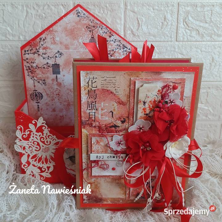 ALBUM harmonijkowy w pudełku japoński klimat Mszana Dolna