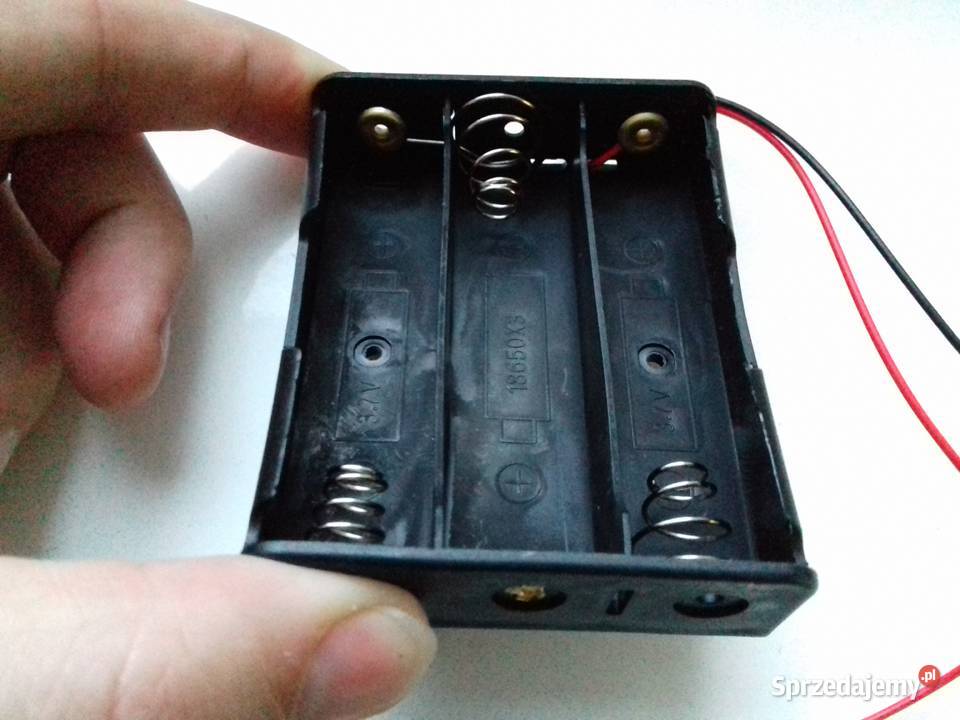 Koszyk na akumulatory 3x18650 z kablami kujawsko-pomorskie Bydgoszcz