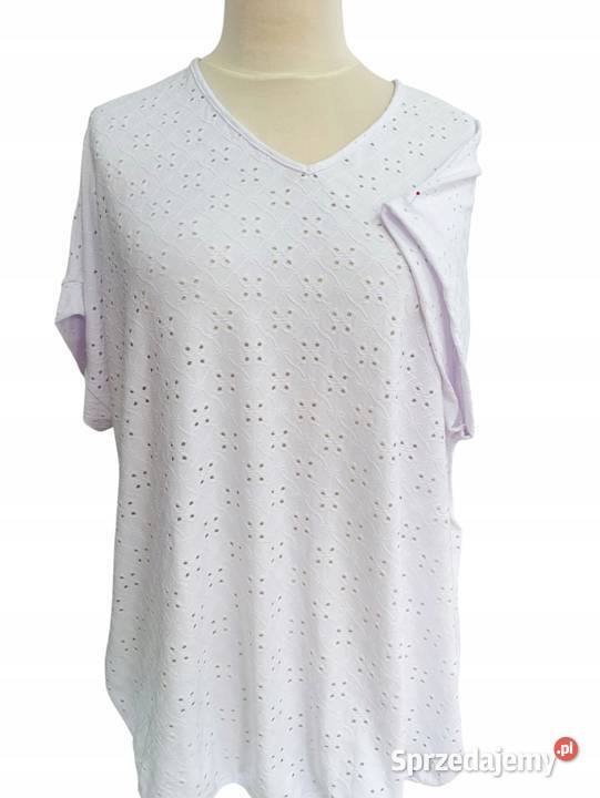 Bluzka damska plus size wyszywana ażurowa biust