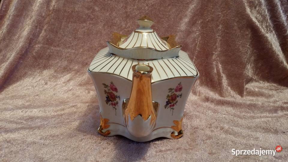 Czajnik stary angielski Arthur Wood złocony Art Porcelana i szkło Kraków