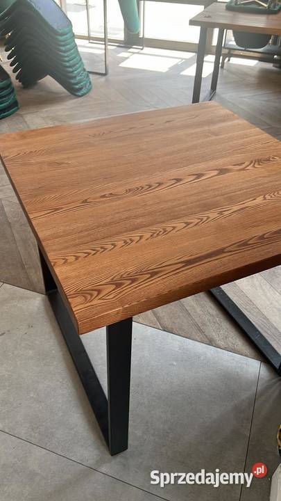 Stół dębowy industrialny