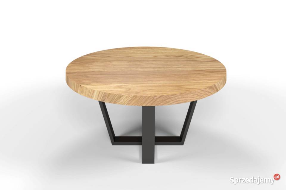 Ława Dębowa Loftowa okrągła X Suwałki