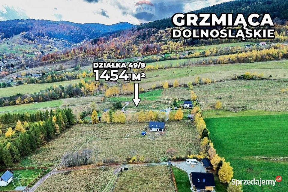 Idealna działka pod dom z piękną panoramą gór Sprzedaż Grzmiąca