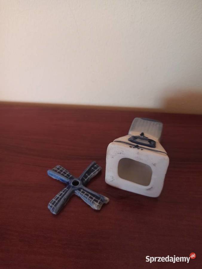 Delft Deco wiatrak porcelana ręcznie malowana Porcelana i szkło Bielsko-Biała