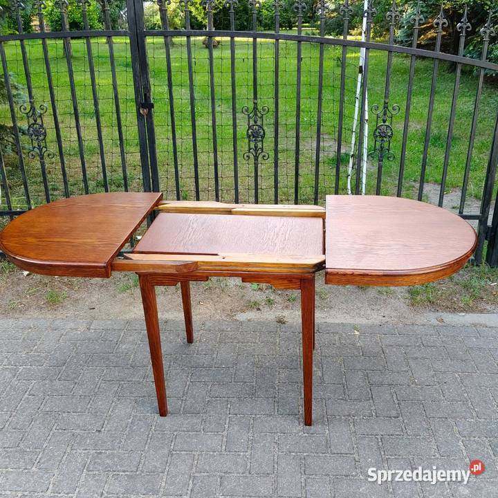 Stół owalny rozkładany Mid century Skandynawia