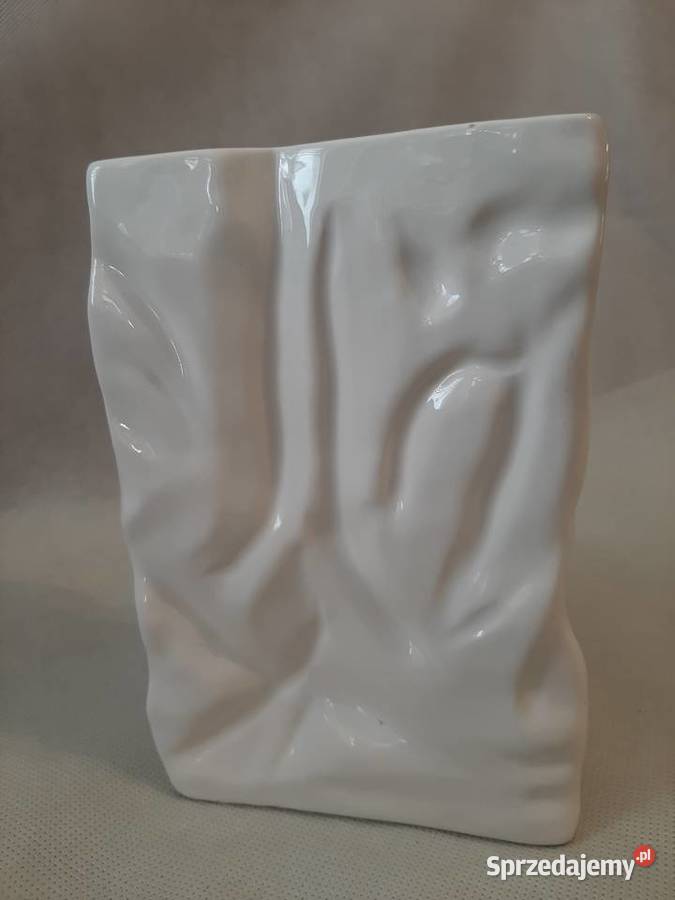 Ceramiczny biały wazon w stylu Art Deco Inowrocław