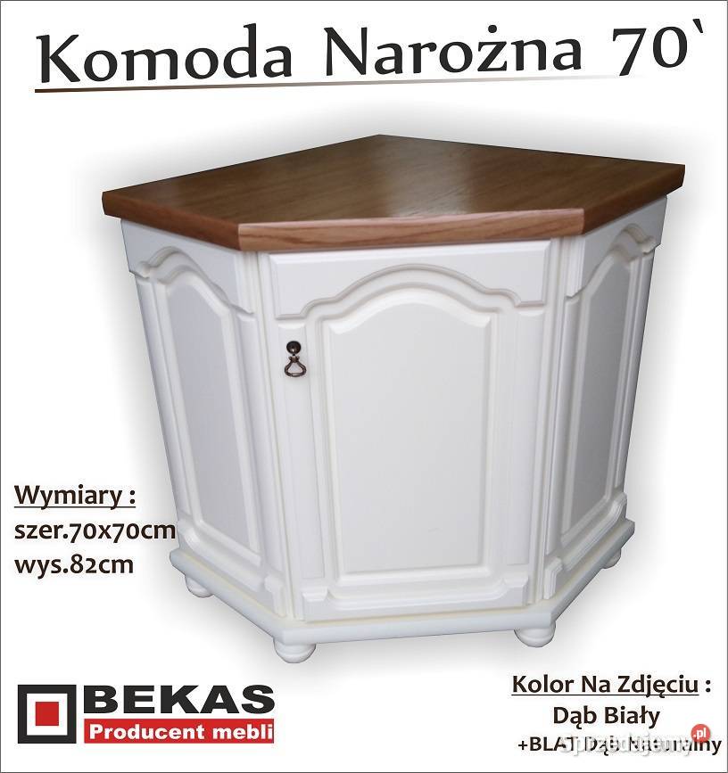 Biały Dębowy Narożnik Prowansalski Witryna Oława