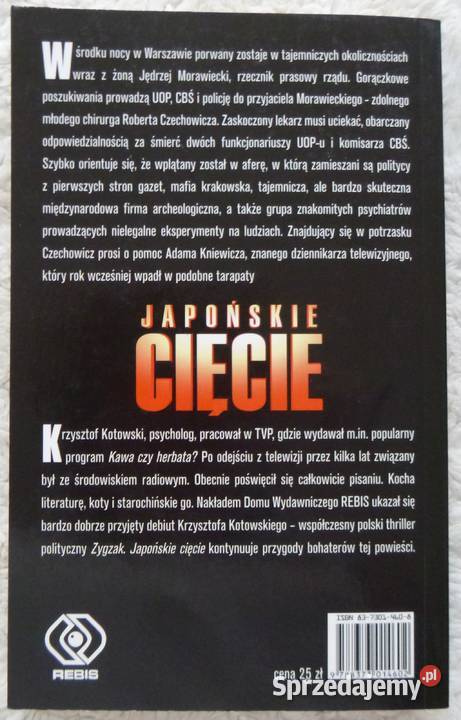 Japońskie cięcie Krzysztof Kotowski miękka mazowieckie sprzedam