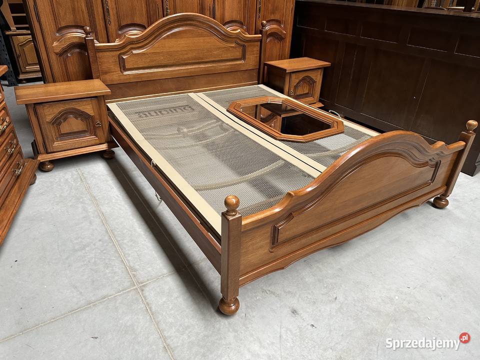 Ładna dębowa sypialnia łóżko 160 szafki komoda Sławoszewek