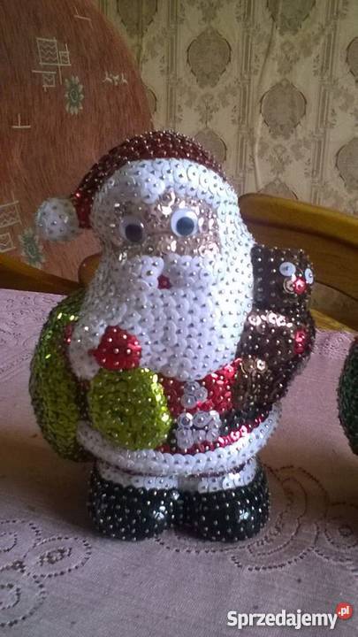 Mikołaj z cekinów wielokolorowy