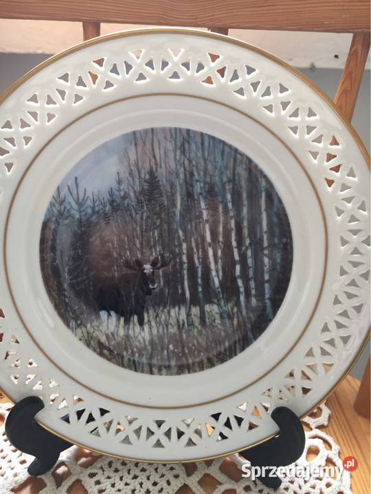 Talerze motyw zwierzęta leśne sprzedam