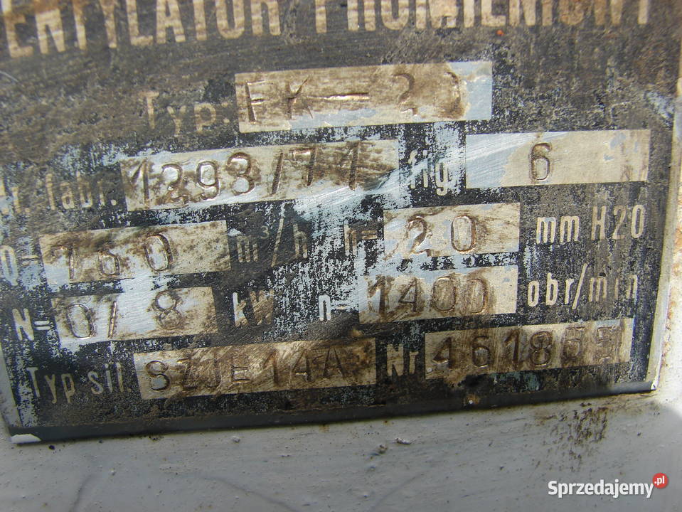 Wentylator promieniowy dmuchawa wyciąg pomorskie Starogard Gdański sprzedam