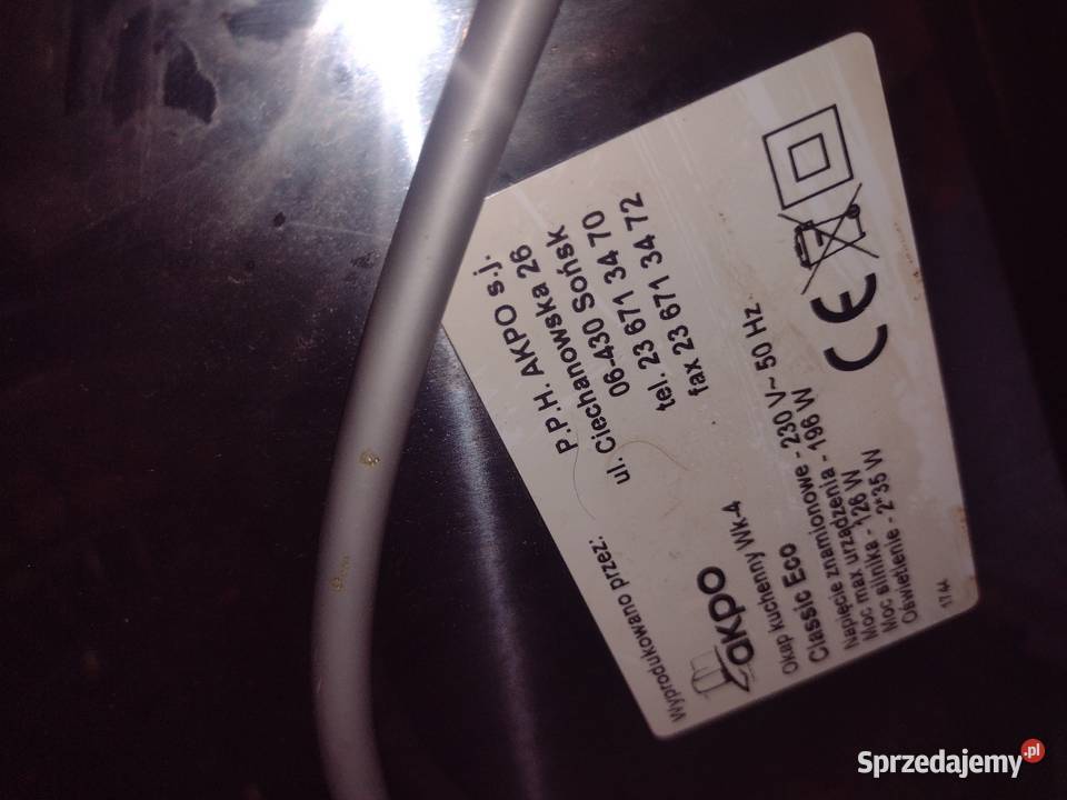 Okap kuchenny Akpo WK 4 stal nierdzewna Funkcja pochłaniacza Chojnice