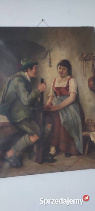 Stary obraz na płótnie Czersk
