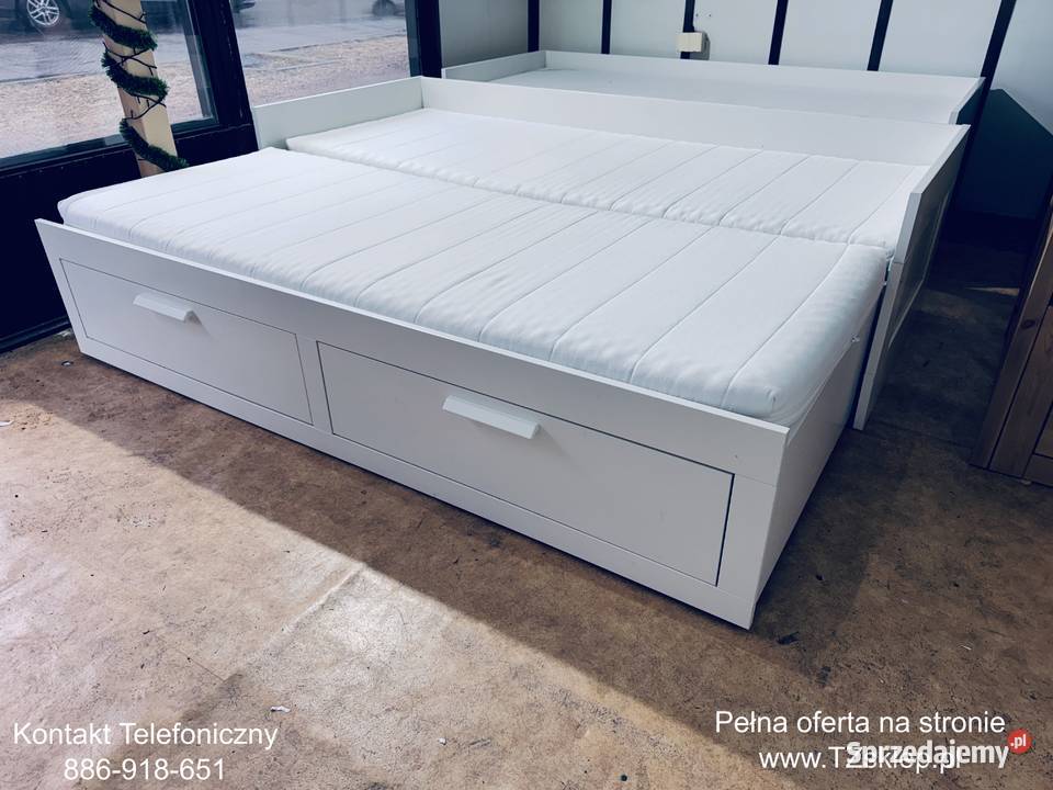 IKEA BRIMNES Leżanka Łóżko z 2 szufladami 2 Rybnik