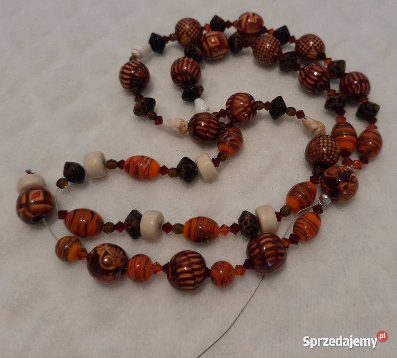 Łańcuszek koraliki muszelki różne mix 13mm 74 Czeladź sprzedam