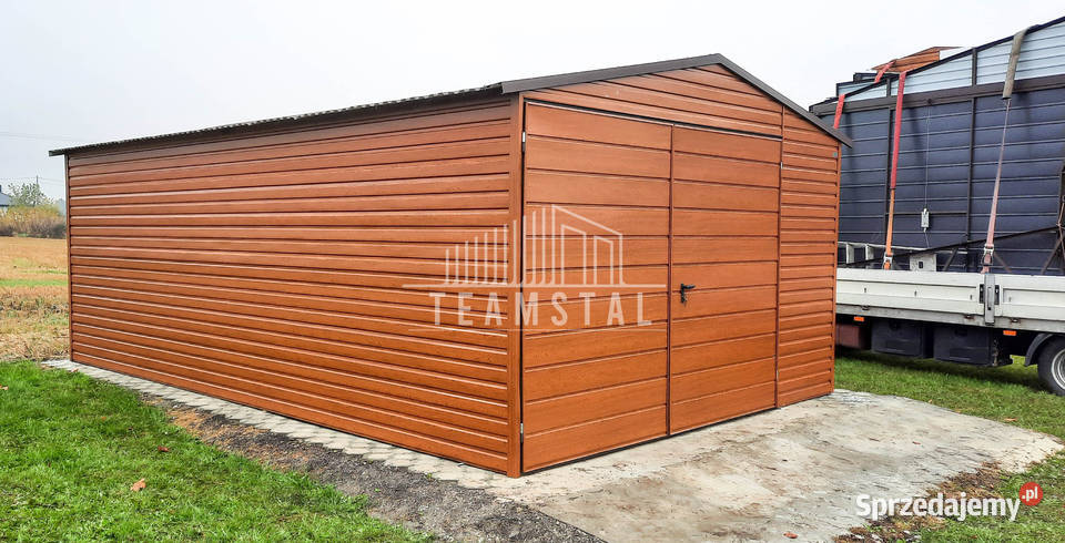 GARAŻ BLASZANY 4m x 6m dwuspad Brama jasny mazowieckie sprzedam