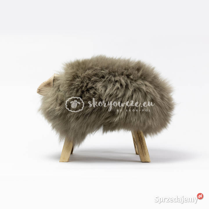 Krzesło baranek dekoracyjny szaro brązowy taupe brązowy Szaflary