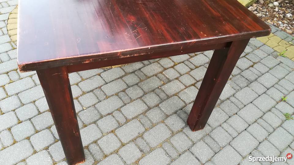 Stół drewniany ciemny prostokątny solidny 0cm Sulbiny