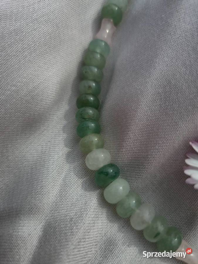 Naszyjnik agat mszysty zielony leśny vibe Rybnik