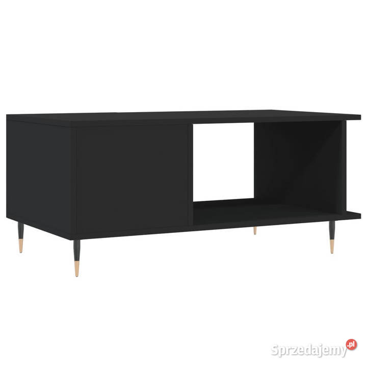 Stolik kawowy czarny 90x50x40 materiał Warszawa