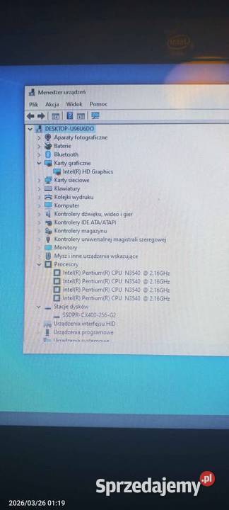 Laptop Lenovo z SSD HDD