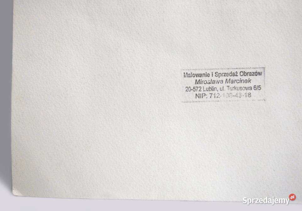 Wiatrak jesienny pejzaż akwarela Mirosława Obrazki i obrazy Lublin