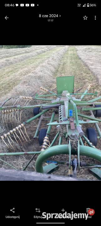 Zgrabiarka Krone Swadro Zgrabiarki i przetrząsacze Gumnisko sprzedam