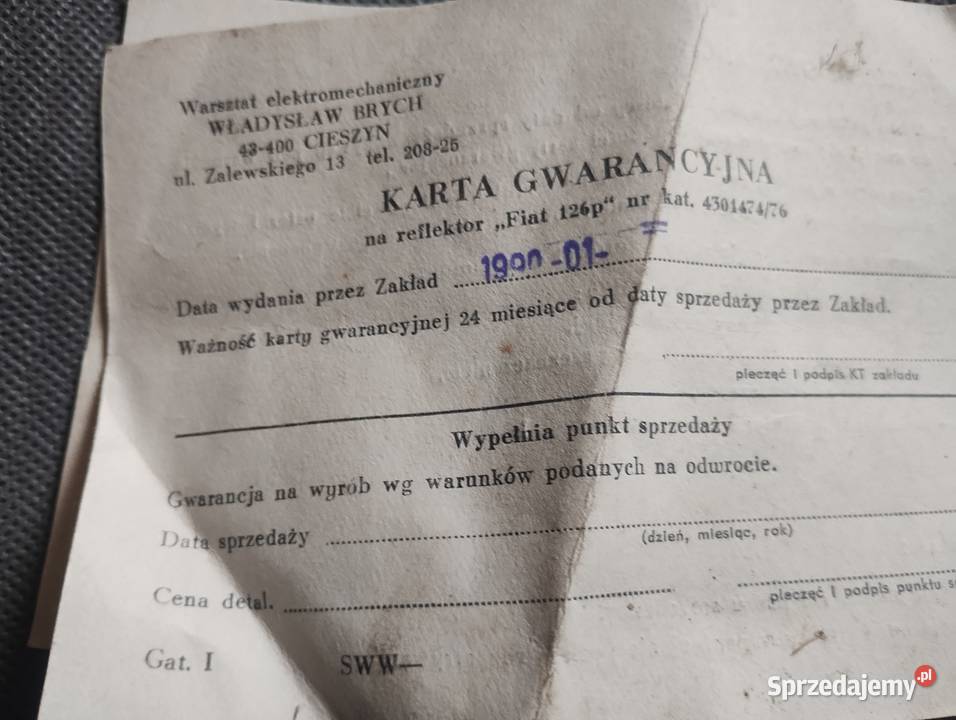 Reflektor Reflektory lampy przednie Fiat 126p Łowiczówka