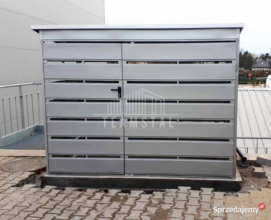 Wiata śmietnikowa spad tył 24x12m Srebrny Legnica