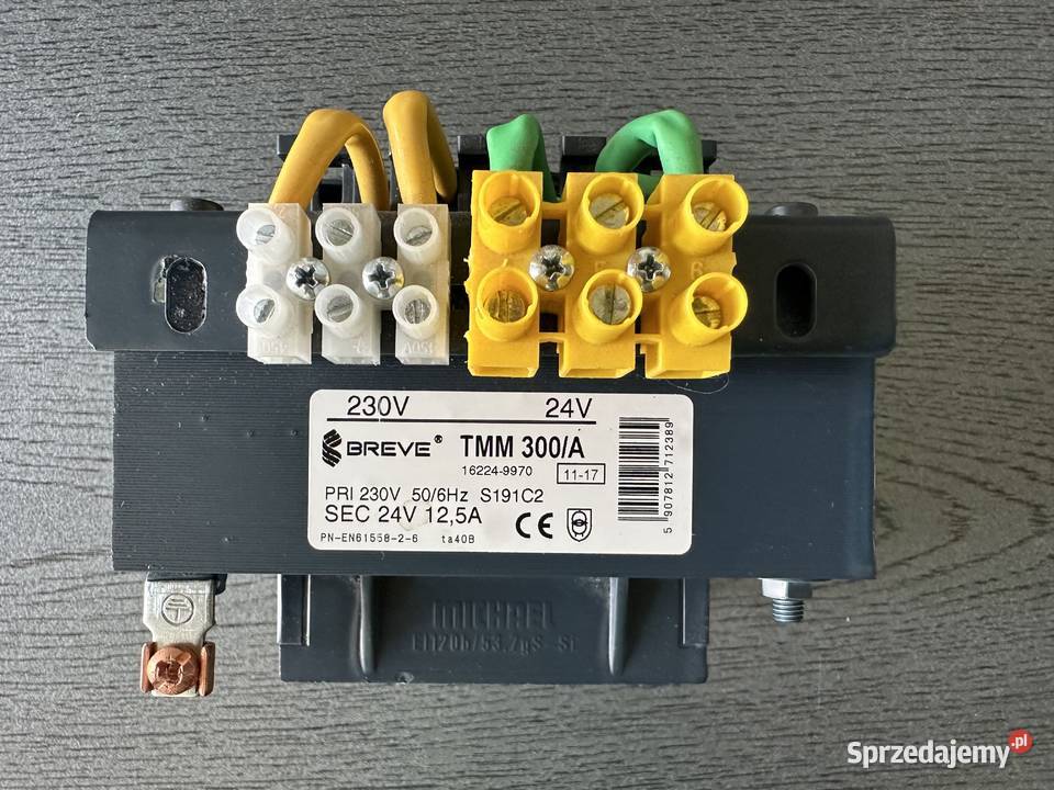 Transformator jednofazowy TMM 300A 23024V Breve Łódź
